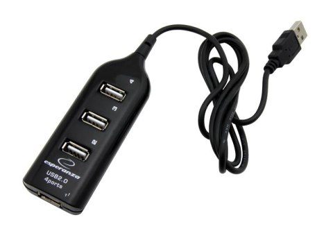 Hub USB Esperanza EA116 4xUSB 2.0 czarny