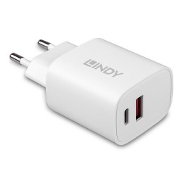 Ładowarka sieciowa Lindy 73413 20W USB-C/A PD 3.0