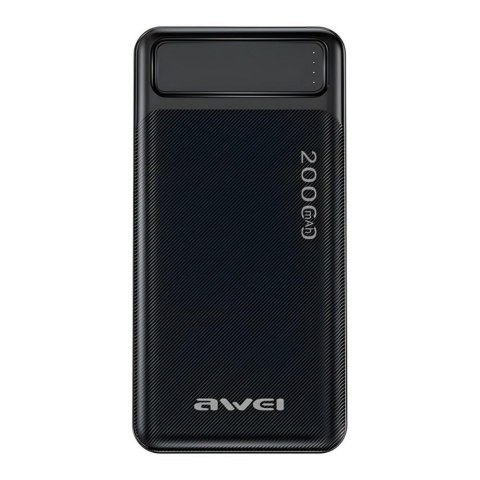 Powerbank Awei P6K 20000mAh 2xUSB 1xUSB-C 1xmicroUSB czarny