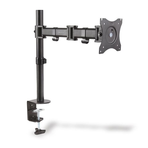 Stojak biurkowy pojedynczy z zaciskiem DIGITUS, 1xLCD, max. 27", max. 8kg, uchylno-obrotowy 360° (PIVOT)