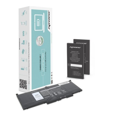 Bateria Movano do notebooka Dell Latitude MYJ96, 7390, 7490 (7.4V-7.6V) (7200 mAh)