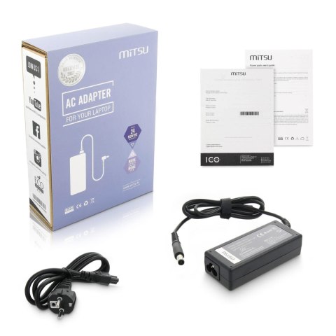 Zasilacz sieciowy Mitsu 19.5V 3.34A (7.4x5.0 pin) 65W do notebooka Dell