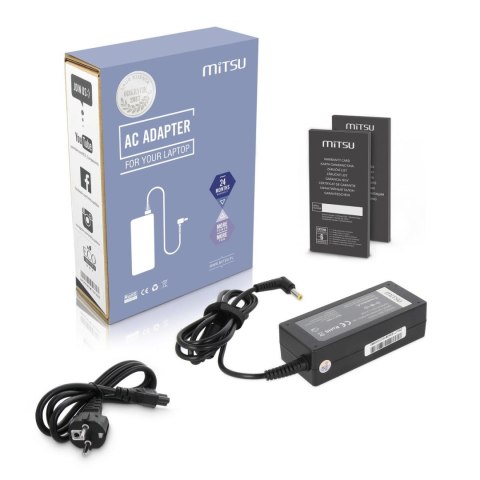 Zasilacz sieciowy Mitsu 19V 3.42A (5.5x2.5) 65W do notebooka Asus, Toshiba, Lenovo, MSI