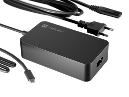 Zasilacz sieciowy uniwersalny ładowarka Natec Grayling GaN USB-C 65W do laptopów, tabletów, telefonów