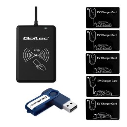 System hotelowy EV Qoltec programator kart EV + oprogramowanie + 5 kart EV
