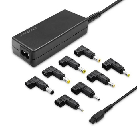 Zasilacz sieciowy uniwersalny Qoltec 45W | 8 wtyczek | +kabel zasilający