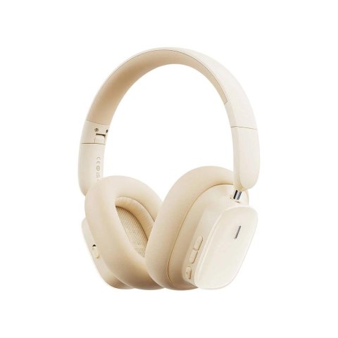 Słuchawki z mikrofonem Baseus Bowie H1i A00050402223-00 Bluetooth 5.3 ANC beżowe