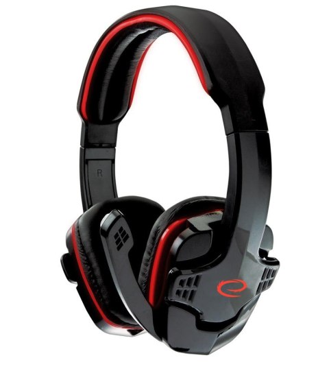 Słuchawki z mikrofonem Esperanza "Raven" Gaming czerwone