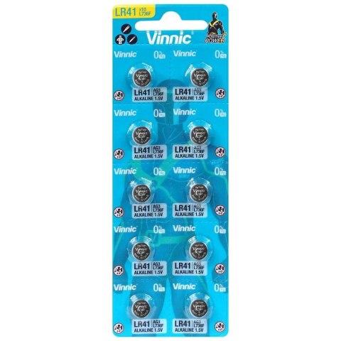 Baterie alkaliczne mini Vinnic G3/AG3/LR41/L736 - blister 10 sztuk
