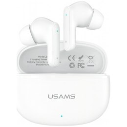 Słuchawki z mikrofonem Usams E05 TWS Bluetooth 5.0+ stacja dokująca - białe