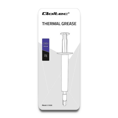 Pasta termoprzewodząca Qoltec 11W/m-K | 2g | Szara