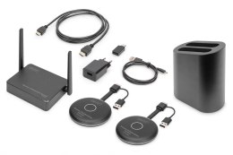 Przedłużacz/Extender DIGITUS HDMI system pracy zespołowej, bezprzewodowy 50m 4K 60Hz 5GHz (zestaw)