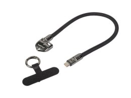 Kabel USB-C M/M Lanberg Smycz / Brelok 0,3m 240W Czarny