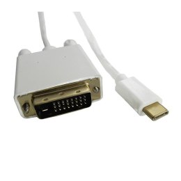 Kabel adapter Qoltec USB 3.1 TypC M / DVI-D M 4Kx2K Alternate mode 1m