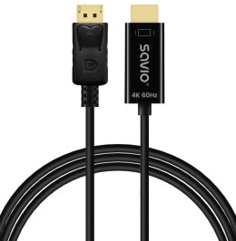 Kabel adapter Savio CL-189 DisplayPort do HDMI 4K 60Hz
