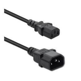 Kabel zasilający Qoltec do UPS | IEC C13/C14 | 3x0.75mm2 | 1m