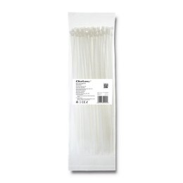 Opaska zaciskowa Qoltec | 3.6*300 | 100szt | nylon UV | Biała