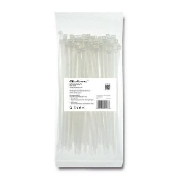 Opaska zaciskowa Qoltec | 4,8*200 | 100szt | nylon UV | Biała