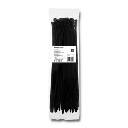 Opaska zaciskowa Qoltec | 7.2*350 | 50szt | nylon UV | Czarna