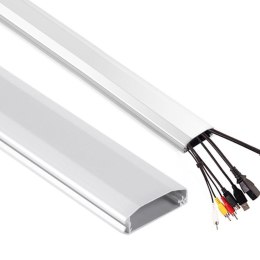 Zestaw 20szt x Listwa maskująca do kabli Maclean MC-693 W 60x20x750mm Aluminium łatwe otwieranie i zamykanie