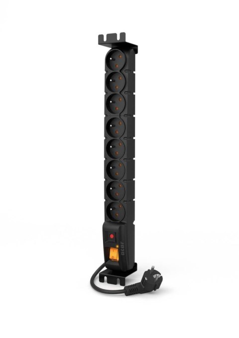 Listwa przeciwprzepięciowa Acar S8 FA RACK 5,0m czarna