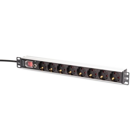Listwa zasilająca DIGITUS PDU Rack 19" z zabezpieczeniem przeciążeniowym