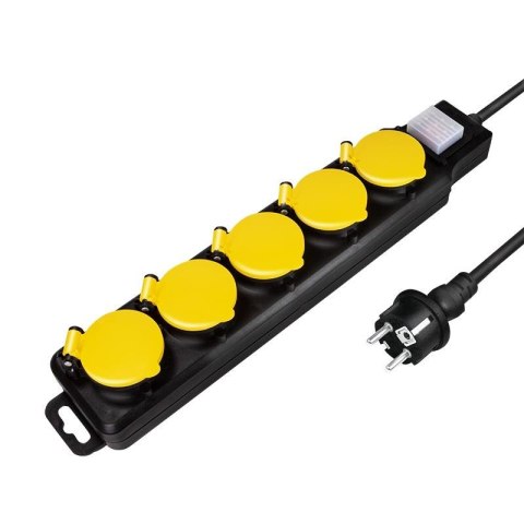 Listwa zasilająca LogiLink LPS255 5 gniazda ON/OFF 1,5m, zewnętrzna, IP44