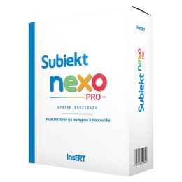 Licencja InsERT - Subiekt NEXO PRO rozszerzenie na następne 3 stanowiska