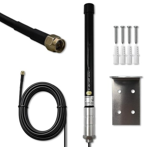 Antena 4G LTE Qoltec 15dBi | dookólna | zewnętrzna | SMA | włókno szklane