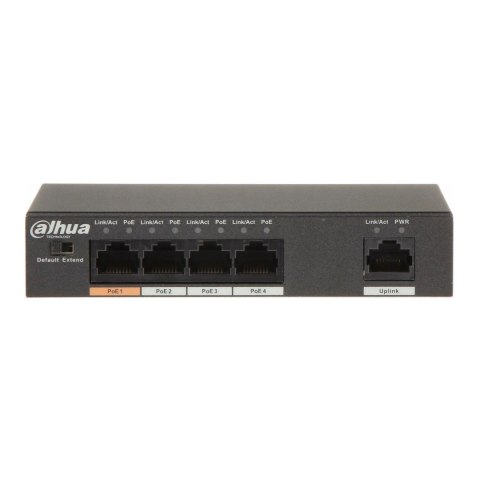 Switch niezarządzalny Dahua PFS3005-4ET-60-V2 1x10/100Mbps 4x10/100Mbps PoE