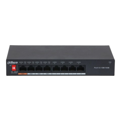 Switch niezarządzalny Dahua PFS3008-8ET-60-V2 4x10/100Mbps 4x10/100Mbps PoE