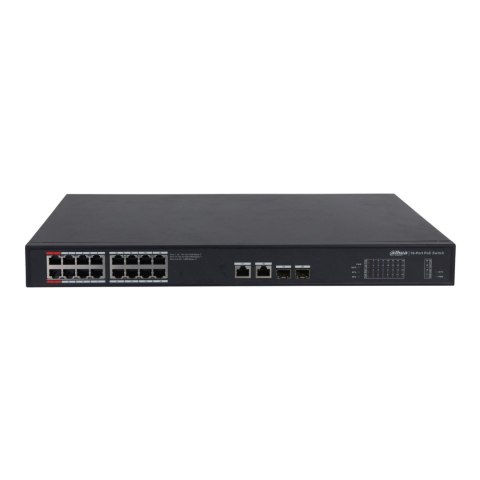 Switch niezarządzalny Dahua PFS3220-16GT-190-V2 2x1GbE Uplink 2xSFP Uplink 16x1GbE PoE