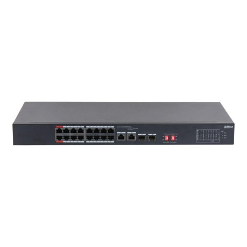 Switch niezarządzalny Dahua S3218-16ET-190 2x1GbE Uplink 2xSFP combo 16x100Mbps PoE