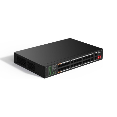 Switch niezarządzalny Dahua SF1026LP 2x1GbE Uplink 24x10/100Mbps PoE