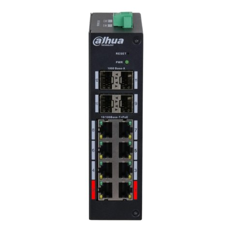 Switch zarządzalny Dahua HS4412-8ET-120 8x10/100Mbps PoE 4xSFP Uplink