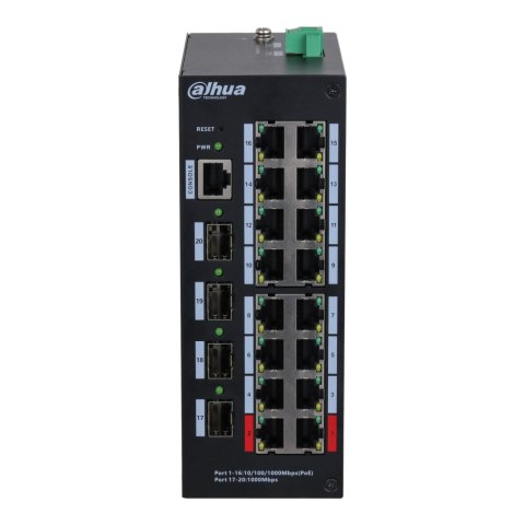 Switch zarządzalny Dahua HS4420-16GT-190 16x1GbE PoE 4xSFP Uplink 1xConsole