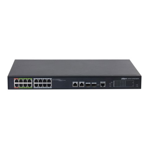 Switch zarządzalny Dahua LR2218-16ET-240-V2 16x10/100 Mbps 2x1GbE 2xSFP PoE