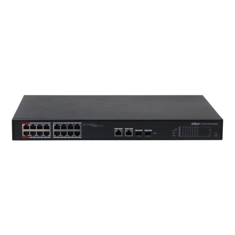 Switch zarządzalny Dahua S4101-16ET2GF-240-C 2xGbE Uplink combo 2xSFP Uplink combo 16x100Mbps PoE
