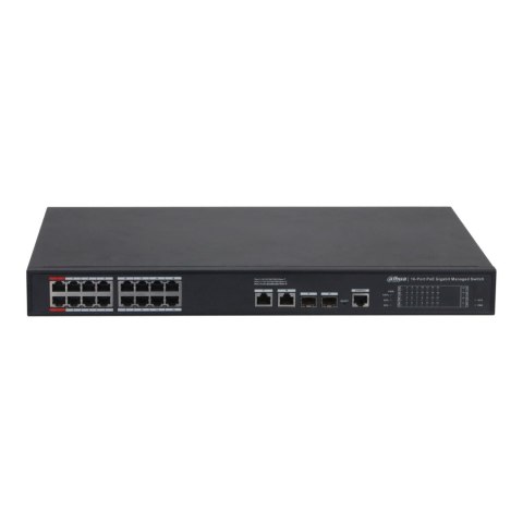 Switch zarządzalny Dahua S4220-16GT-240 16x1GbE PoE 2x1GbE 2xSFP 1xConsole