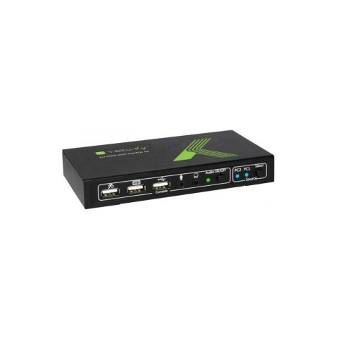 Przełącznik KVM Techly 2-portowy HDMI/USB 2x1 z Audio 4K 30Hz