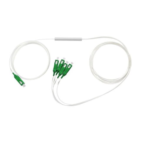 Splitter światłowodowy Qoltec 1x4, G.657A SC/APC - SC/APC SingleMode