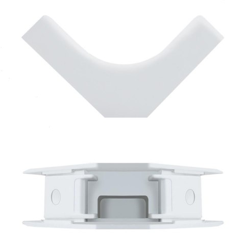 Zaślepka okablowania Qoltec - narożnik wewnętrzny 45x18mm | biały