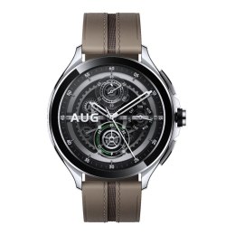 Smartwatch Xiaomi Watch 2 Pro Silver Case with Brown Leather Strap (47008)