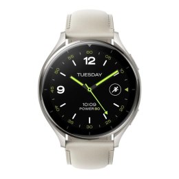 Smartwatch Xiaomi Watch 2 Titan Gray Case with White Leather Strap (59504)