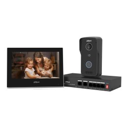 Zestaw wideodomofonowy Dahua KTP03 stacja bramowa + monitor + switch