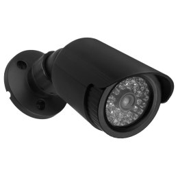 Atrapa kamery tubowej Maclean IR1800 B, diody IR LED, czarna, zasilanie 2xAA (brak w zestawie), ABS