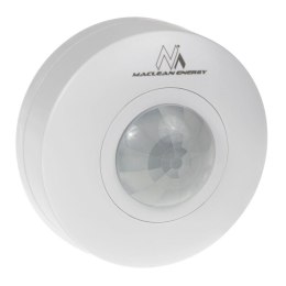 Czujnik ruchu PIR Maclean MCE314 W, zasięg 6m, sufitowy, max. obciążenie 1200W, IP20