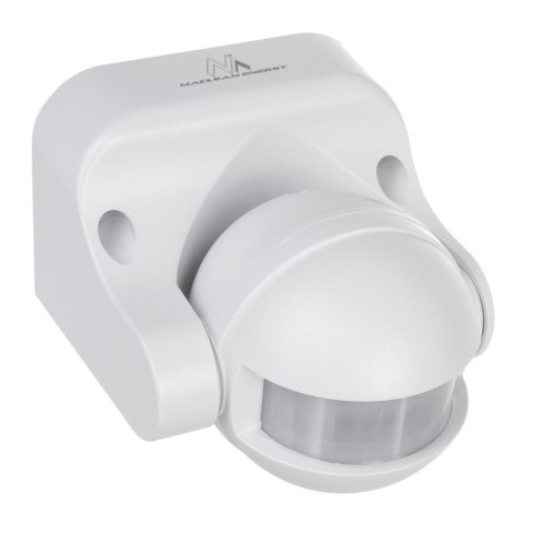 Czujnik ruchu PIR Maclean MCE358 W, na podczerwień, IP44, biały, zasięg 12m, max. obiążenie 800/1200W