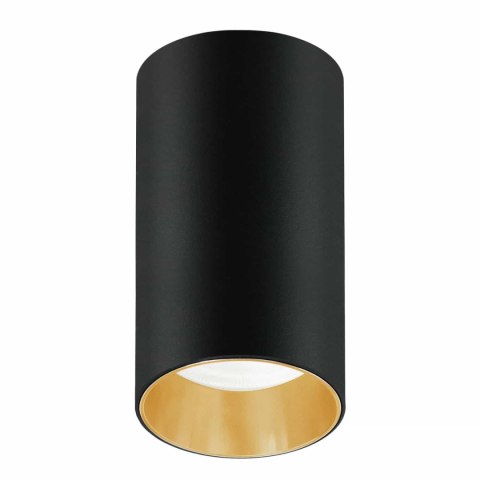 Oprawa natynkowa / tuba Maclean MCE458 B/G punktowa okrągła aluminiowa GU10 55x100mm czarno-złota