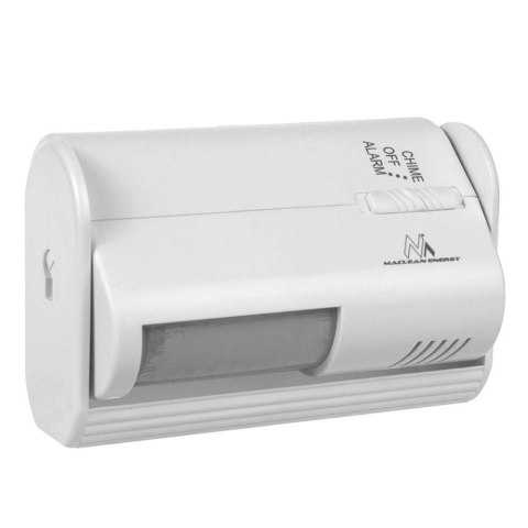 Sygnalizator wejścia bezprzewodowy Maclean MCE311 W, czujnik PIR, zasięg 8m, zasilanie bateria 9V DC, głośność powyżej 70dB